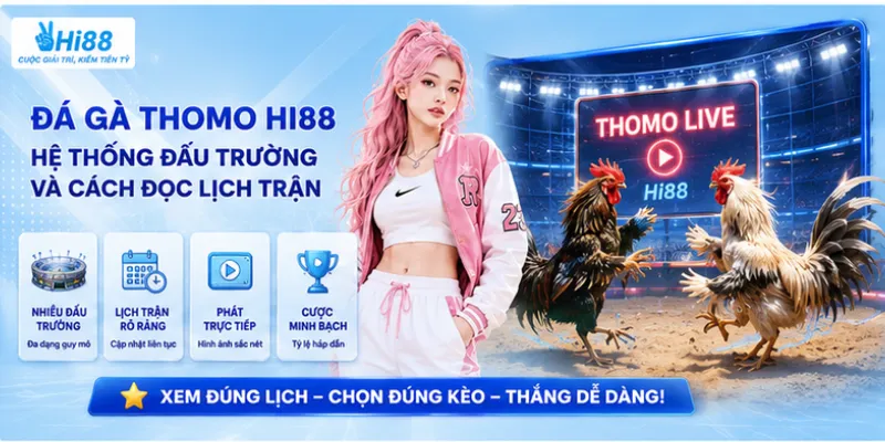 Đá gà Thomo Hi88 – Hệ thống đấu trường và cách đọc lịch trận