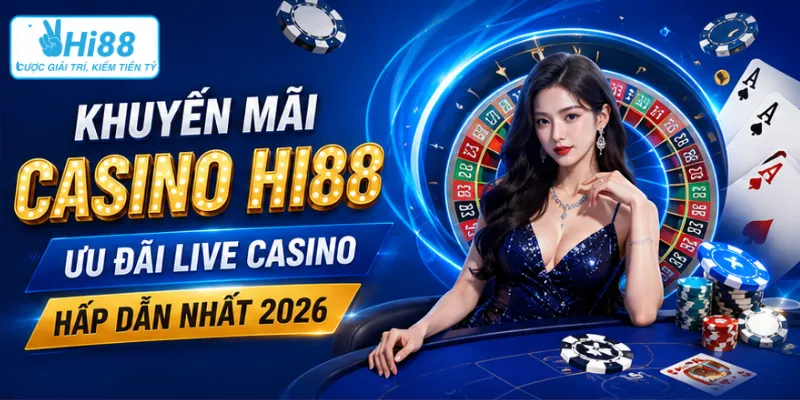 Khuyến mãi casino Hi88 ưu đãi live casino hấp dẫn nhất 2026