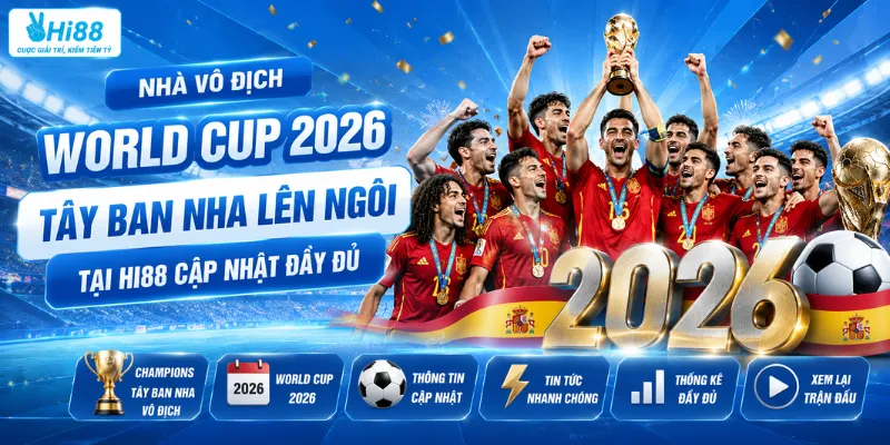 Nhà vô địch World Cup 2026 – Tây Ban Nha lên ngôi tại Hi88 cập nhật đầy đủ